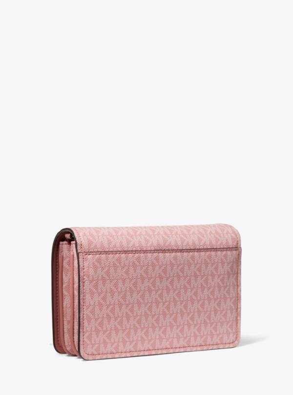 Damske Crossbody Kabelka Michael Kors Jet Set Large Logo Ruzove - Kabelky Michael Kors Vypredaj | TSYVD-1036